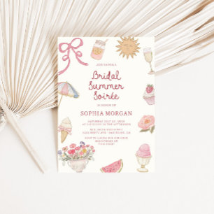 Invitación Preppy Pastel Bridal Shower Summer Soiree