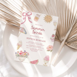 Invitación Preppy Pastel Summer Soiree