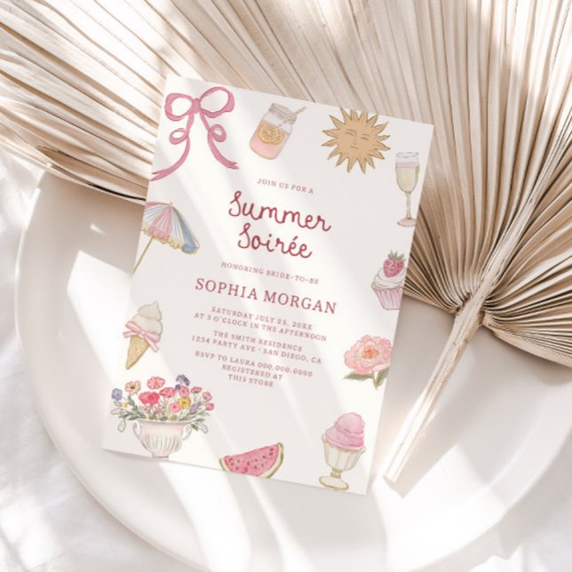Invitación Preppy Pastel Summer Soiree (Subido por el creador)