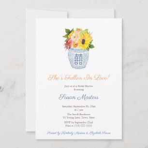 Invitación Preppy, se enamoró de la ducha de novias de otoño