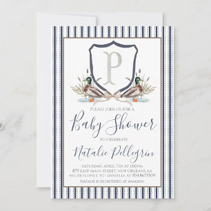 Invitación Preppy Southern Duck Boy Baby Shower