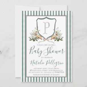 Invitación Preppy Southern Pelican Boy Baby Shower