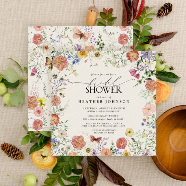 Invitación Presa Flor Floral Marco Floral Bridal Shower Invi (Subido por el creador)