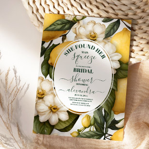 Invitación Presa principal de agua moderna de color limón duc