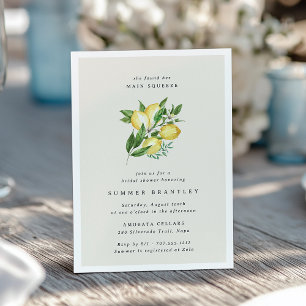 Invitación Presencia principal Elegante Ducha Botánica de Lim