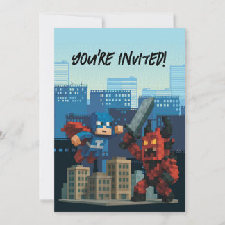 Invitación Presentación de Superhéroe Skyblade