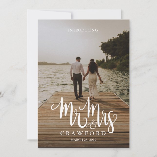 Invitación Presentamos al Sr. y a la Sra. Boda Casada Invitac (Anverso)