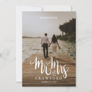 Invitación Presentamos al Sr. y a la Sra. Boda Casada Invitac