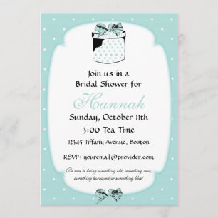 Invitación Presente azul pequeño