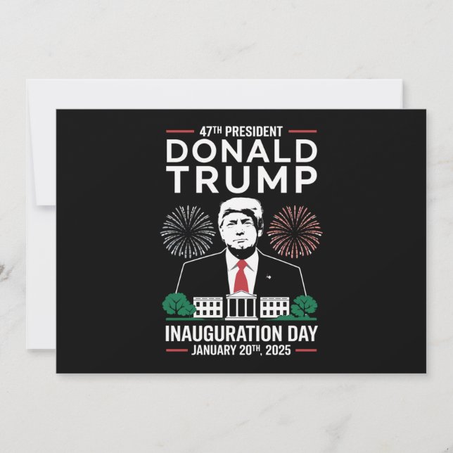 Invitación Presidente 47 D J. Trump Inauguración Día 2025 (Anverso)