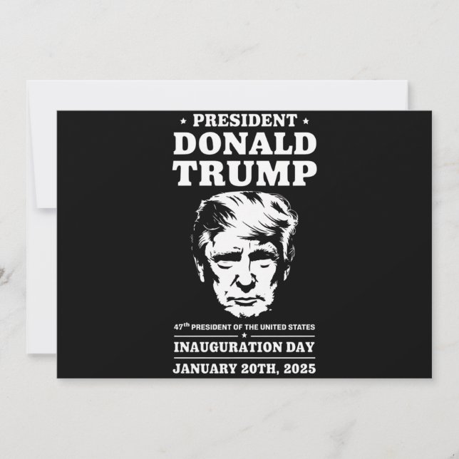 Invitación Presidente 47 D J. Trump Inauguración Día 2025 (Anverso)