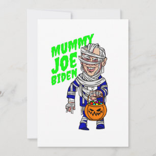 Invitación presidente de halloween joe biden momia