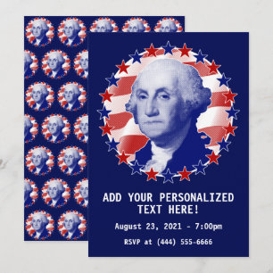 Invitación Presidente George Washington Barras y Estrellas