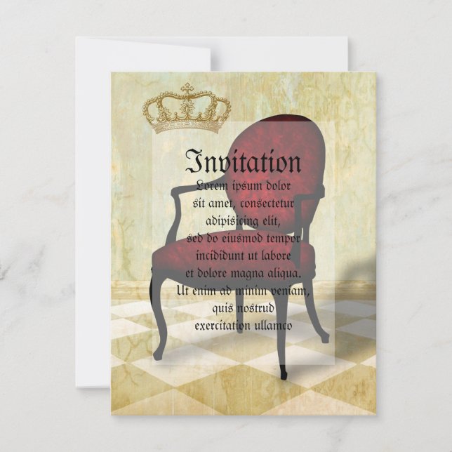 Invitación Presidente Real y Corona (Anverso)