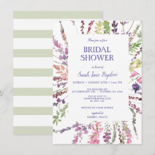 Invitación Presión presupuestaria Flor silvestre Boho Bridal