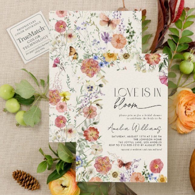 Invitación Pressed Wildflower Love In Bloom Bridal Shower (Subido por el creador)