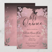 Invitación presupuestada de Rosa de hielo Floral r