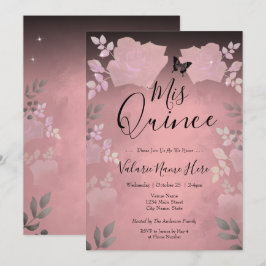 Invitación presupuestada de Rosa de hielo Floral r