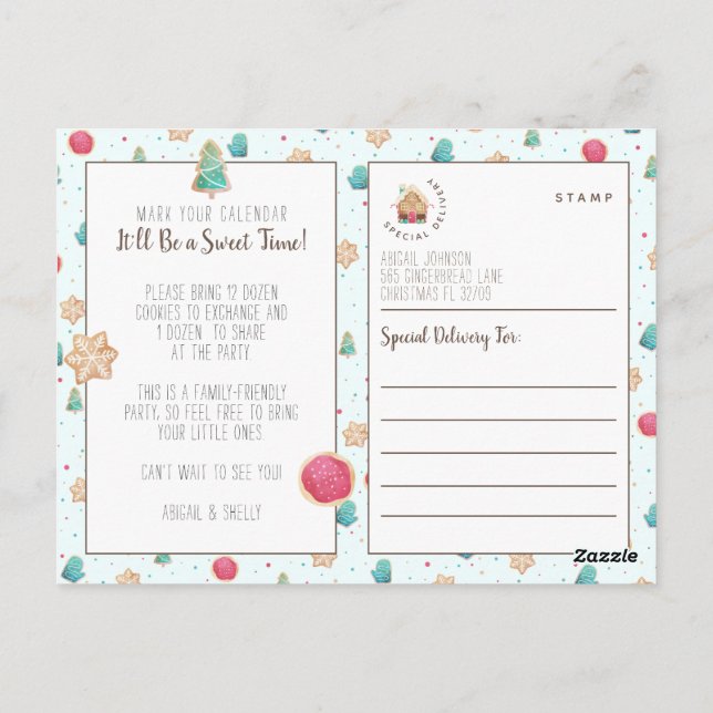 Invitación presupuestaria de Fiesta de Navidades d (Reverso)