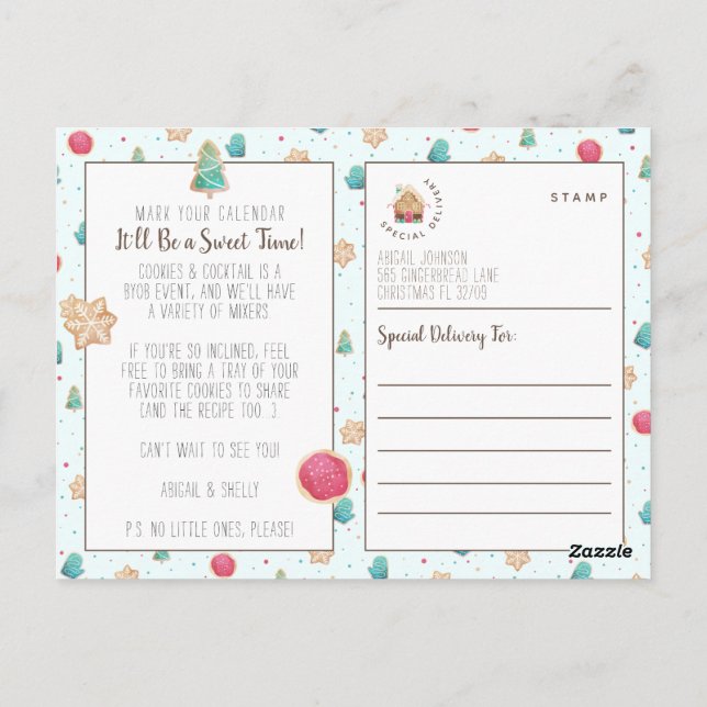 Invitación presupuestaria para Navidades de Fiesta (Reverso)