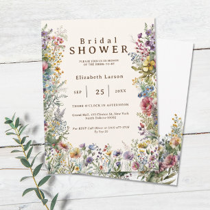 Invitación Presupuesto Acuarela Floral Silvestre Colorida