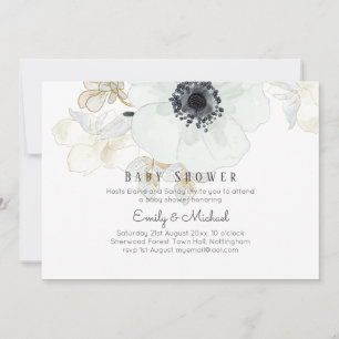 Invitación PRESUPUESTO Baby Shower Blue Anemone