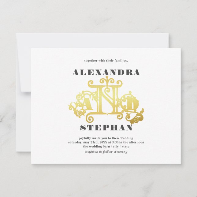 Invitación Presupuesto Boda de caligrafía florística romántic (Anverso)
