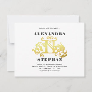 Invitación Presupuesto Boda de caligrafía florística romántic