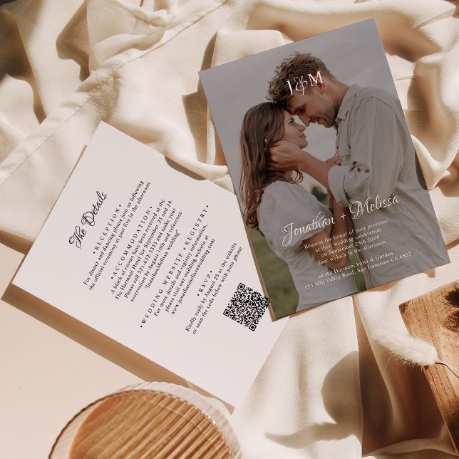 Invitación Presupuesto de código QR todo en un Boda de superp (Subido por el creador)