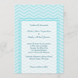 Invitación Presupuesto del Personalizado del Boda azul Aqua B
