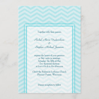 Invitación Presupuesto del Personalizado del Boda azul Aqua B