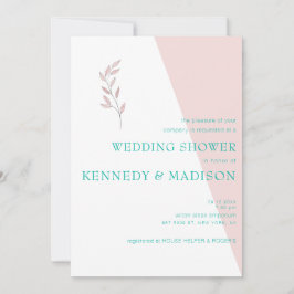 Invitación Presupuesto destacable de coral geométrico