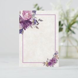 Invitación Presupuesto en blanco boda de flores de acuarela v