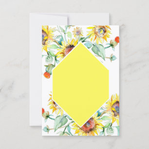 Invitación Presupuesto en blanco boda de girasoles solares Su