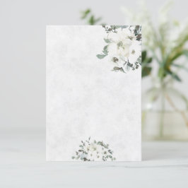 Invitación Presupuesto en blanco boda floral acuarela 
