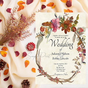Invitación Presupuesto en blanco Boda floral acuarela boho 