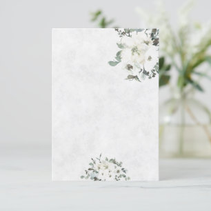 Invitación Presupuesto en blanco boda floral acuarela marfil 