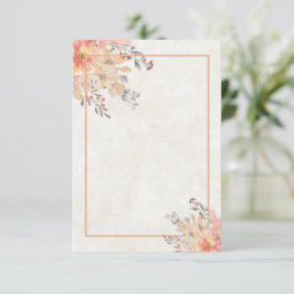 Invitación Presupuesto en blanco Bodas florales de acuarela a