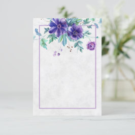 Invitación Presupuesto en blanco Bodas florales de acuarela p