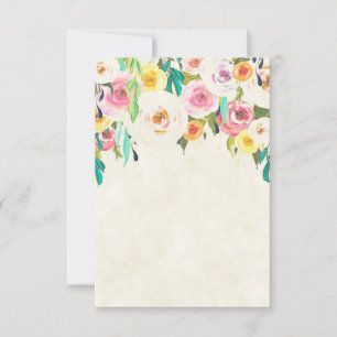 Invitación Presupuesto en blanco Bodas florales pastel Pretty