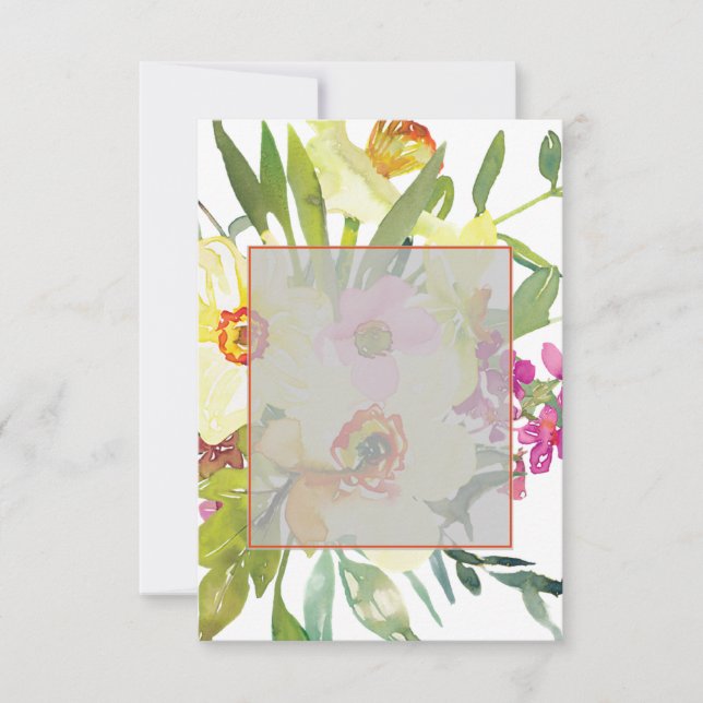 Invitación Presupuesto en blanco Elegantes dalias boda  (Anverso)