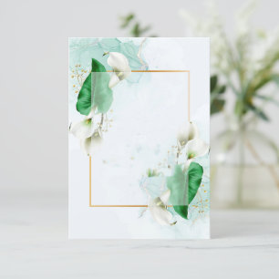 Invitación Presupuesto en blanco Elegantes lirios de calla bo