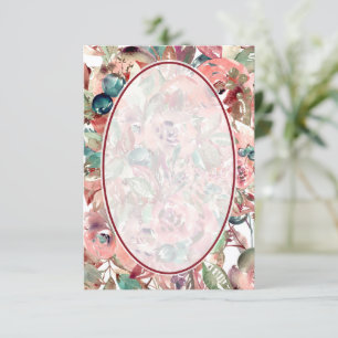 Invitación Presupuesto en blanco fondo nupcial floral naranja