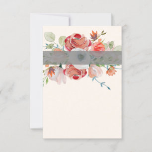 Invitación Presupuesto en blanco Naranja encantador y boda fl