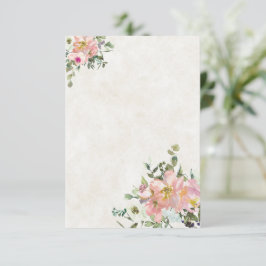 Invitación Presupuesto en blanco Rosa y huevo floral boda