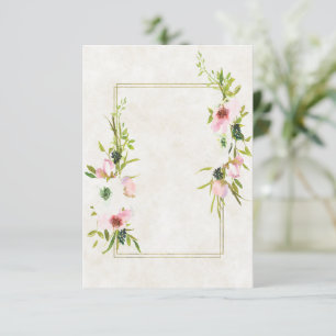 Invitación Presupuesto en blanco Rubor y boda floral blanco