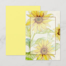 Invitación Presupuesto en blanco Sunflowers boda 