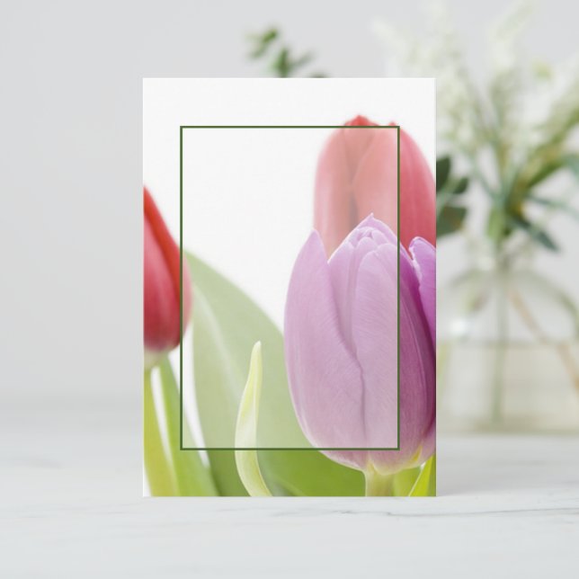 Invitación Presupuesto en blanco Tulips boda (Anverso de pie)