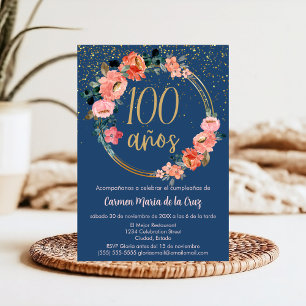 Invitación Presupuesto Español Chic Elegante Floral Cumpleaño