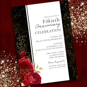Invitación Presupuesto floral para aniversario de bodas númer